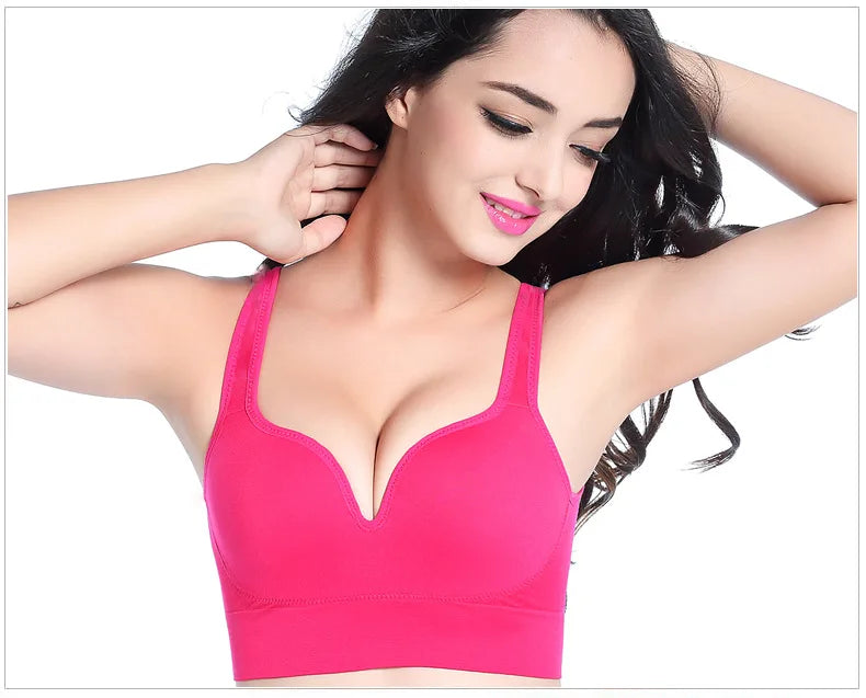Sexy 3D Sports Bra Women Push Up Seamless Underwear Yoga Fitness Shockproof Vest Crop Tops Female Sujetador Sport Bras for Women
