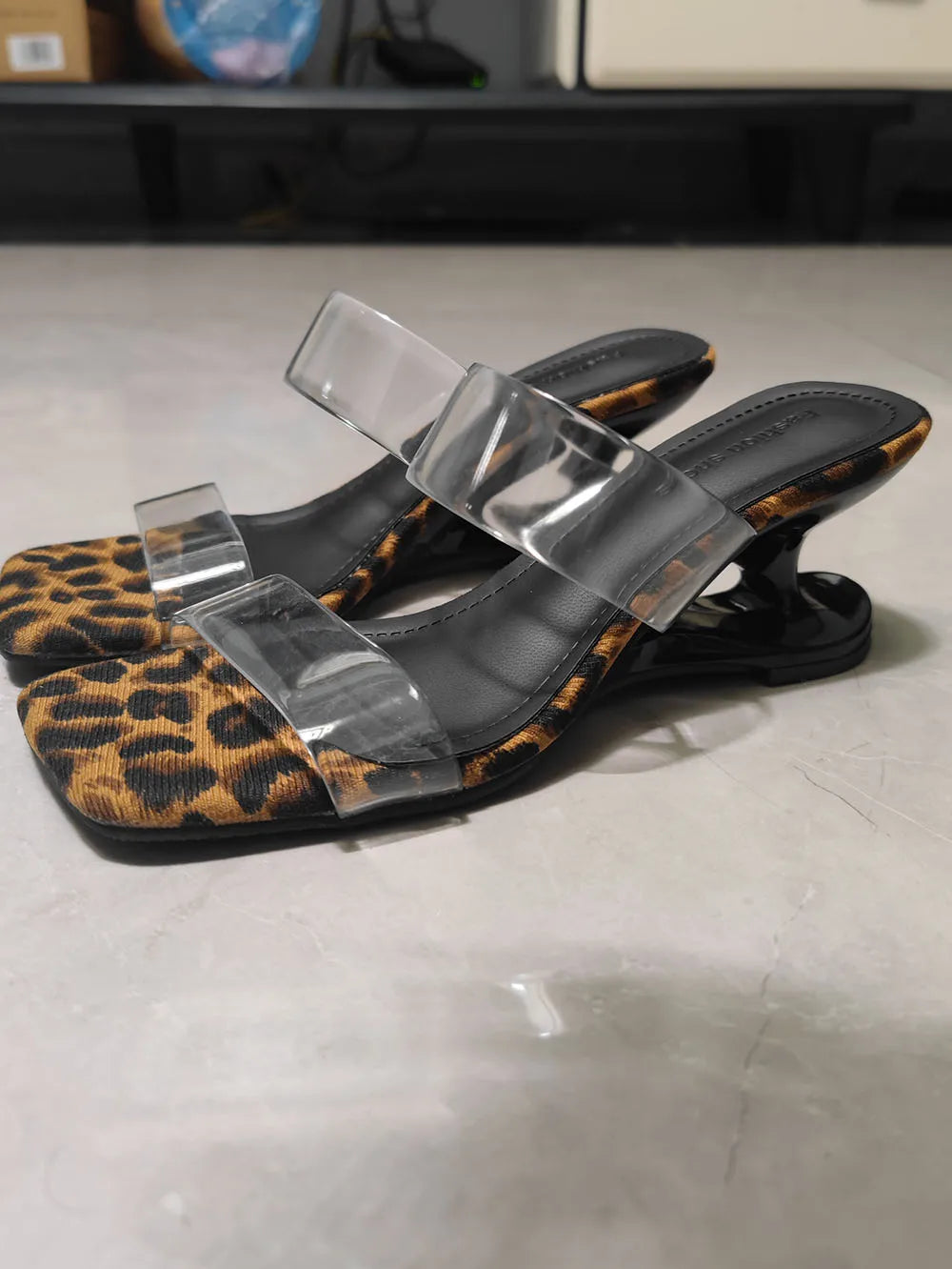 Y2K PVC Transparent Designer Sandals Women Shoes Slip On Hollow Wedge Slide Mules Beach Vacation 6cm Comfortable Walking Heels
