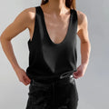 Light Luxury Comfortable Women U-neck Vest Top 2025 Spring and Summer Girls Breathable Soft Satin Lining Sleeveless Inside Top