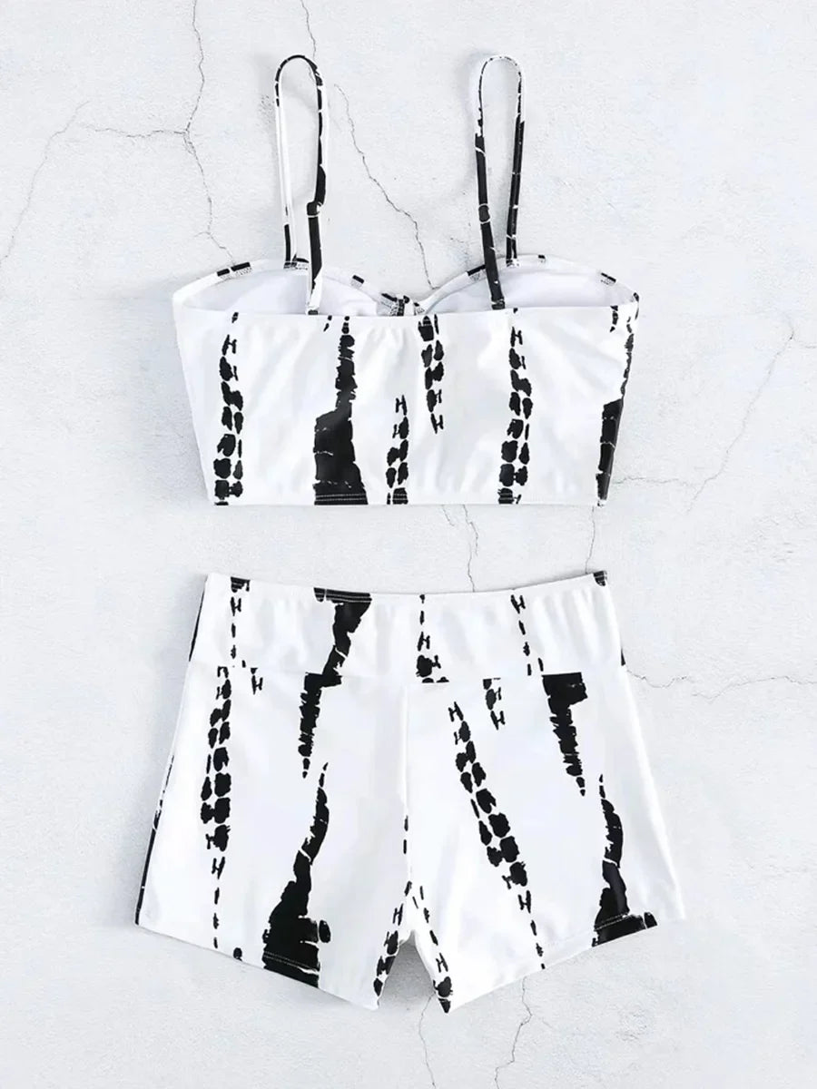 2026 Print High Waist String Two Piece Bikini Women Swimwear Female Swimsuit Bathers Bathing Swimming Suit Beachwear Summer