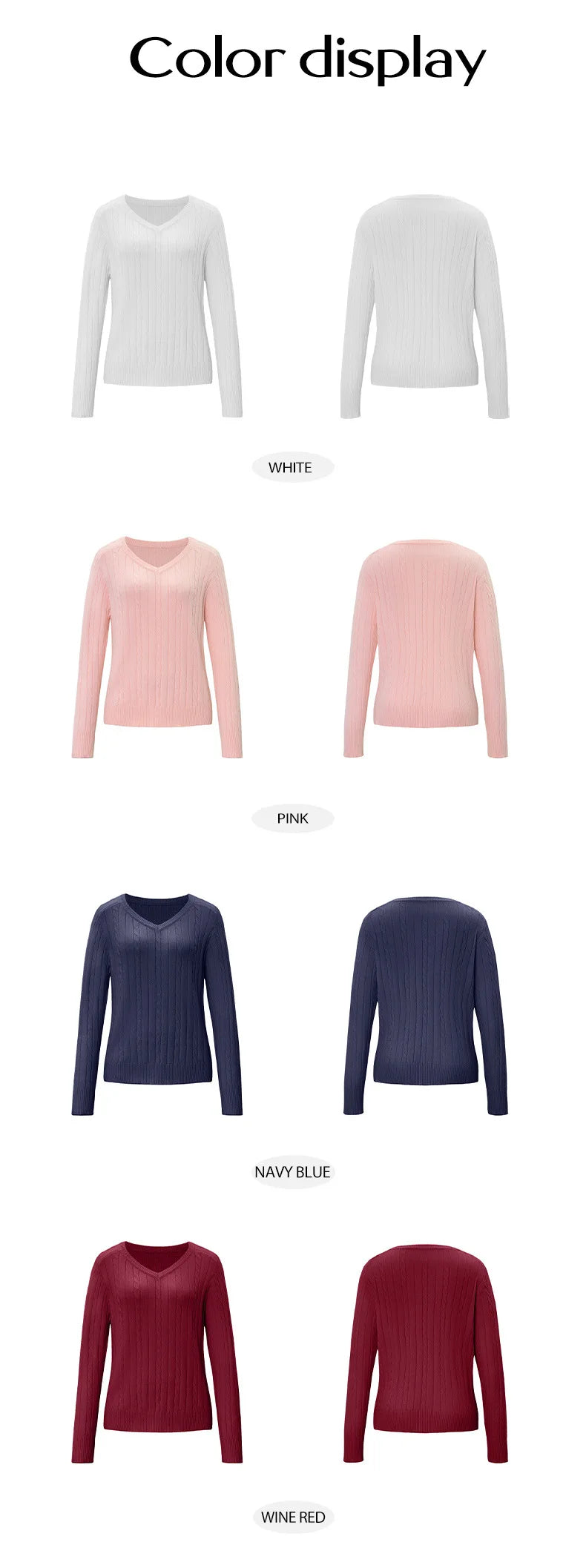 Phantasy Retro Solid Color Sweater Winter Women's V-Neck Casual Simple Loose Knit Sweater Trendy Spring Autumn Winter Sweater