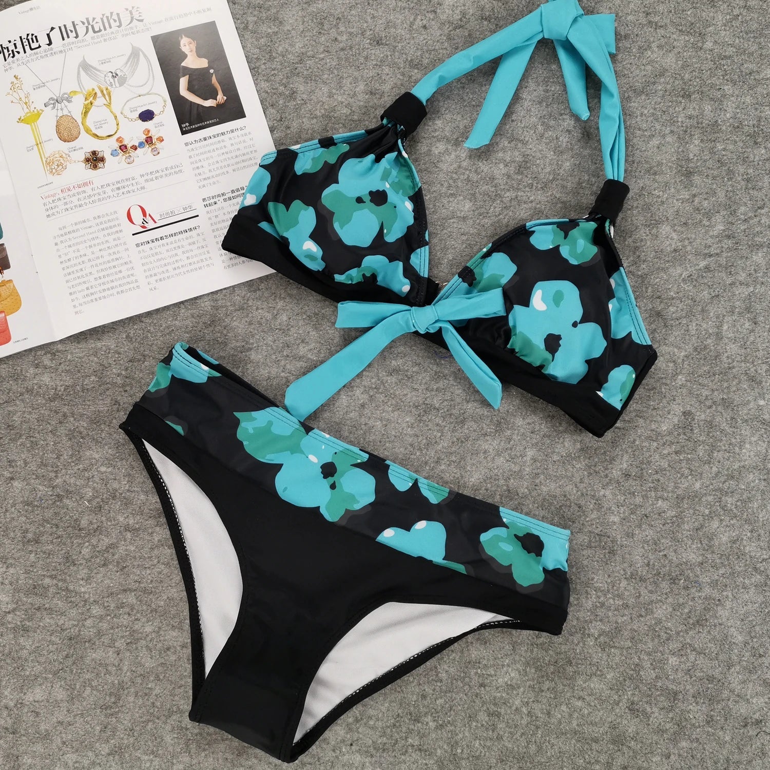 DEKA Women Plus Size Bikini Set Push Up Swimwear Print Biquini Feminino Tankini  Mujer Swimsuit Tanga Swimming Bathing Suit