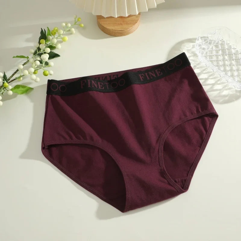 Finetoo 3Pcs Women's Seamless Cotton Briefs Women Plus SizePanties Breathable Underwear Female Low Waist Soft Lingerie S-XXL