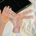 Lace G string Sexy Briefs Panties Women Underwear Thong High Quality Bowknot Transparent Underpants Lingerie Girls Intimates