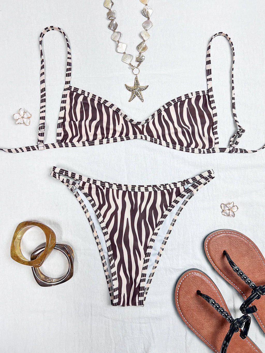 Sexy Coffee Polka Dot Print Bikini Set 2026 Women Pleate Push Up Bra Hollow Out Thong Swimsuit Summer Pool Bathing Suit Swimwear