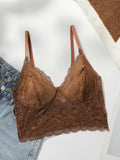 Women's Sexy Embroidered Lace Underwear Without Steel Rings Convolute Push Up Breathable Shoulder Straps Adjustable Bra MR2641