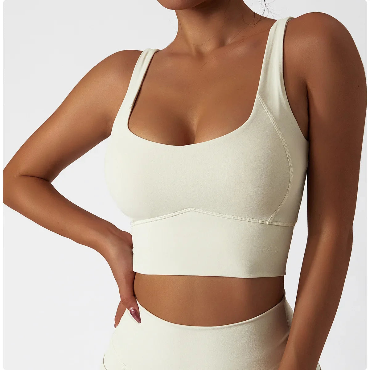 Comfort SkinFriendly Sports Bra With Chest Pad Tank Top Women Gym Fitness Running Yoga Bra Stretch Pull Up Vest Underwear Women