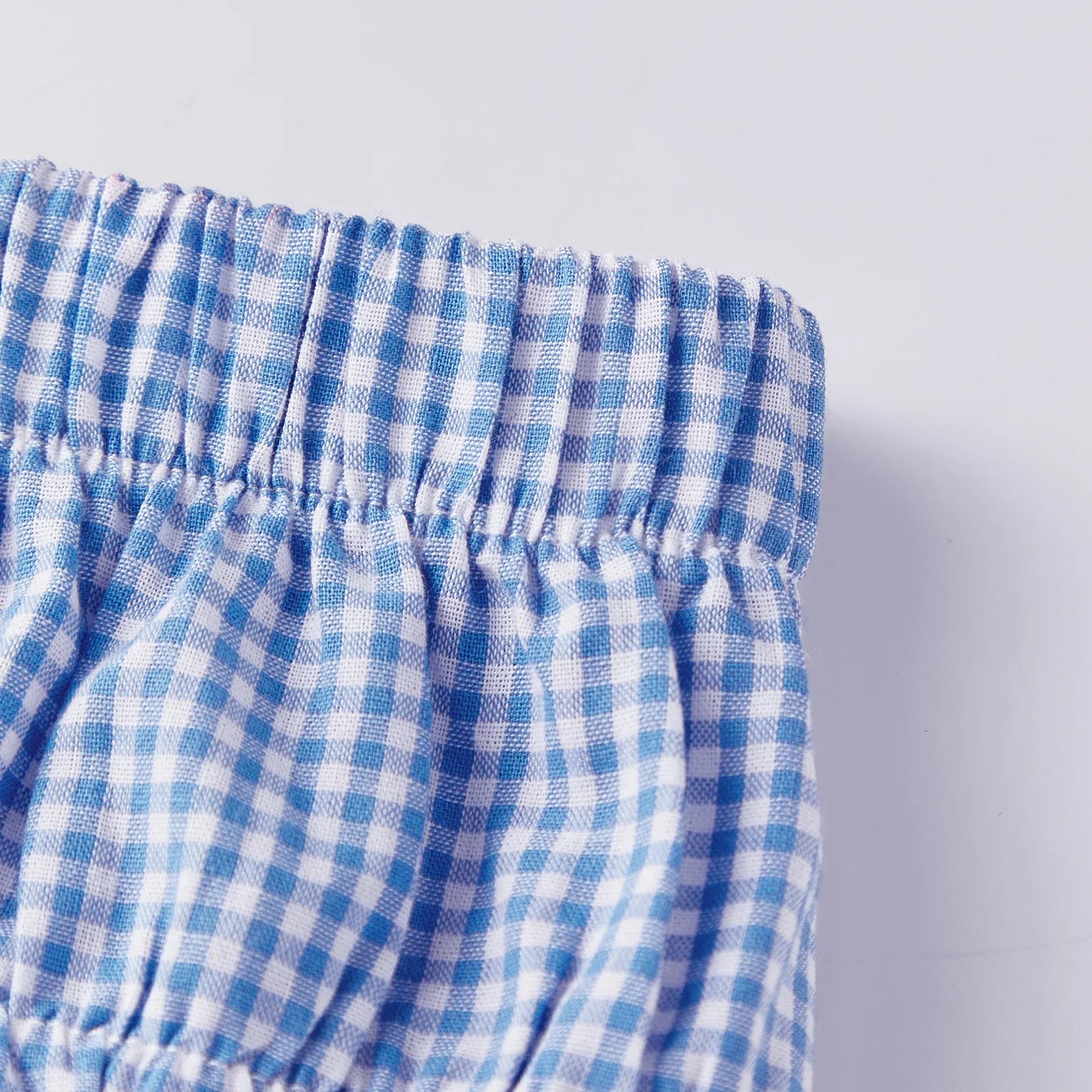 Women’s Layered Ruffle Bloomer Shorts Elastic Waist Little Bow Front Plaid Print Shorts Summer Bottoms