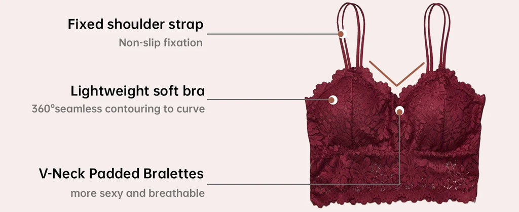 4pcs Women'S Sexy Lace Bra & Panty Set, Breathable & Comfortable, Removable Bra, Stretchy Lingerie Set