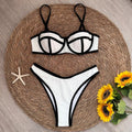 Sexy Splicing Micro Bikini 2024 Women Swimsuit Female Swimwear Thong Bikinis Set Brazilian Halter Beach Wear Bathing Suit