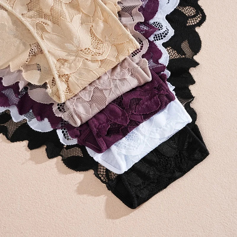 New Sexy Floral Lace Underwear Panties Sets Hollow Out See-Through Romantic Lingerie Underwear Sexy Women Panties S-XL