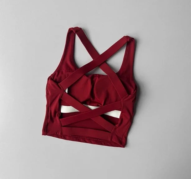 Women's Shock Absorbing Sports Bra Gathered Design Running Fitness Vest Underwear Quick Dry Comfortable Bra for Active Women