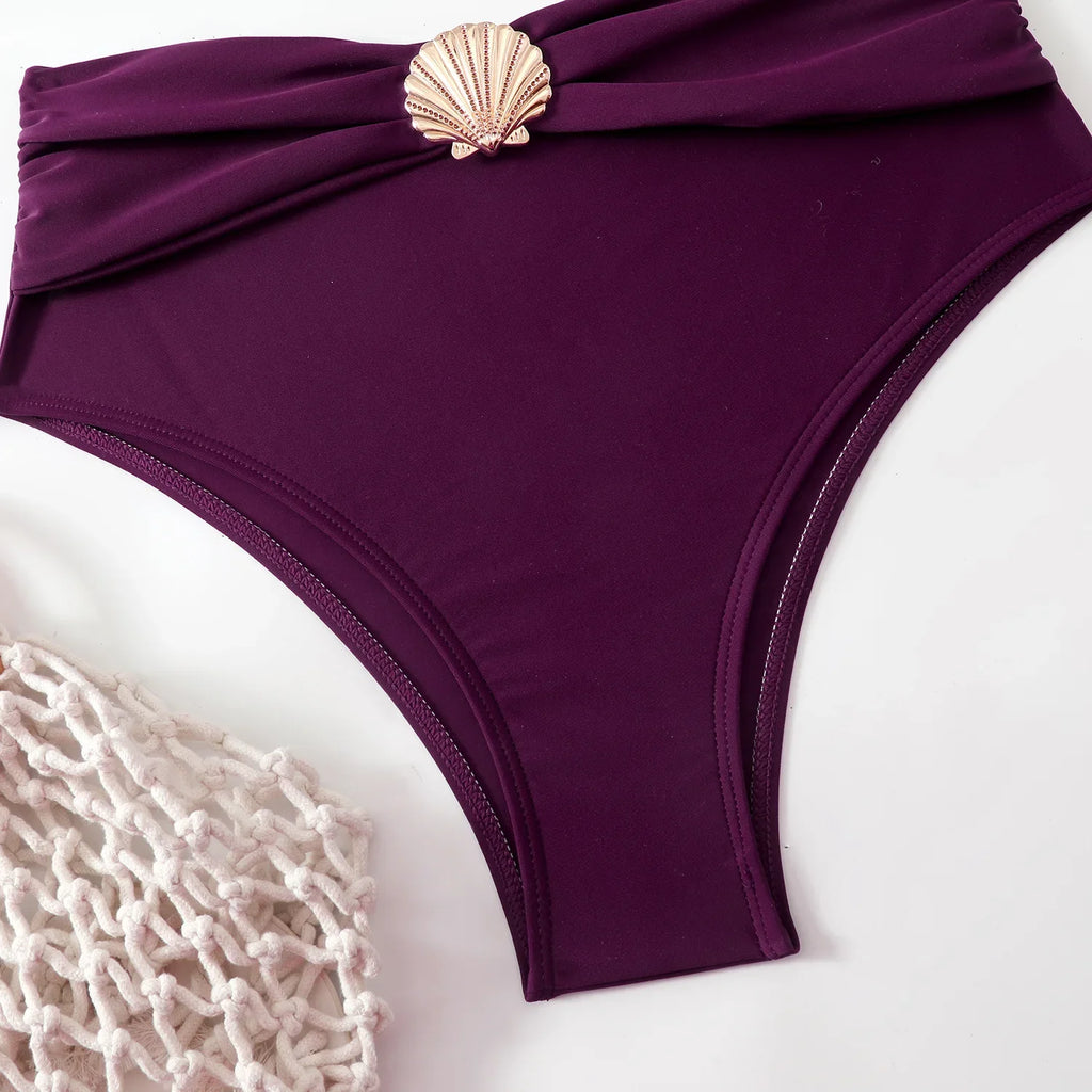 High Waist Bikini Women's Swimsuit Two-piece Bathing Suits Bandeau Woman Swimwear Trend Bikinis Sets Brazilian Beach Wear