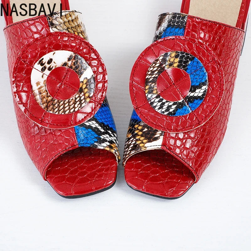 NASBAVI Out Outdoor Slippers Latest Luxury Shoes Women Designers Ladies Shoes and Sandals Wedding Shoes for Women Big Size 45 46