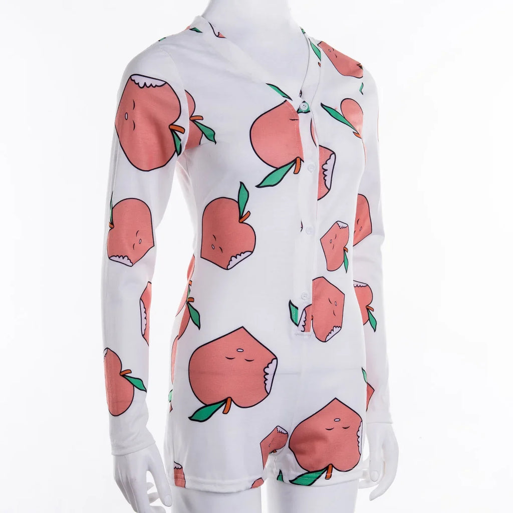 Women Casual Playsuits Long Sleeve V Neck Button Down Bodycon Romper Women Short Jumpsuit Overalls Loungewear Summer Fall