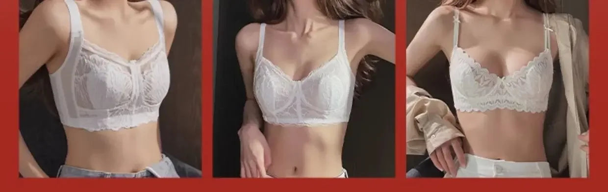 MOYISU Adjustable Anti-Sag Bra for Women, Big Bust Minimizer Wireless Bralette Lightweight No Spillage Comfort Plus Size Summer