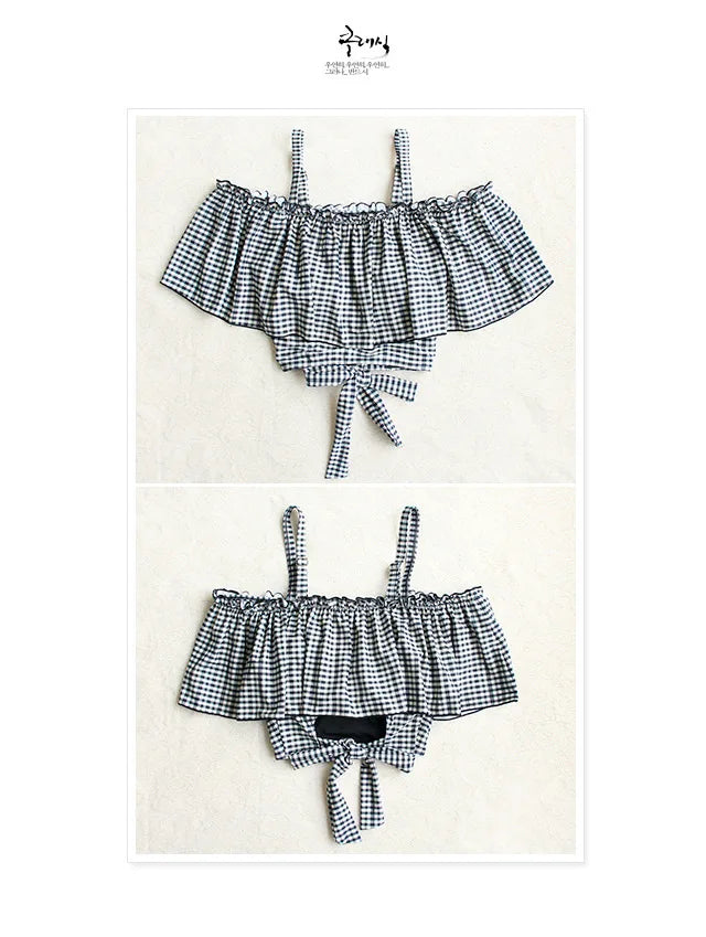 Swimsuit women's new Xia one shoulder camisole swimsuit ins conservative cover belly slimming split skirt swimsuit