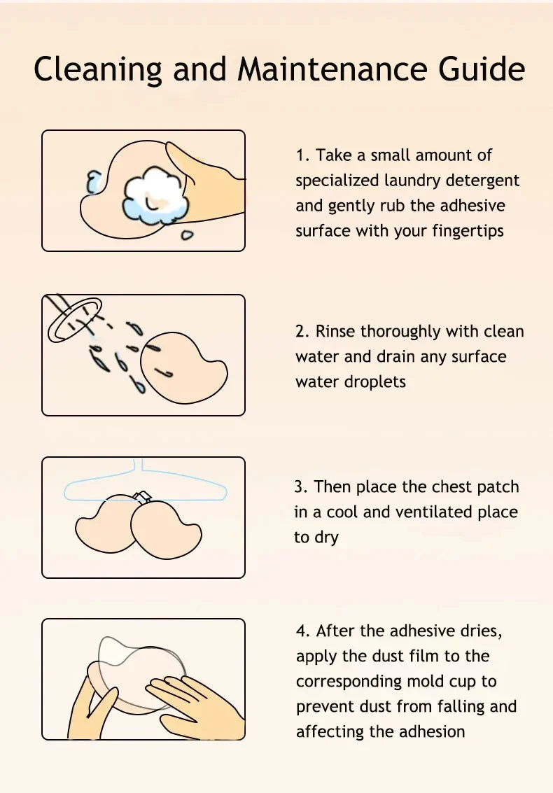Women Reusable Silicone Silicone Bras Sticker Adhesive Invisible Bra Chest Patch Female Mango Patch Pad Strapless Underwear