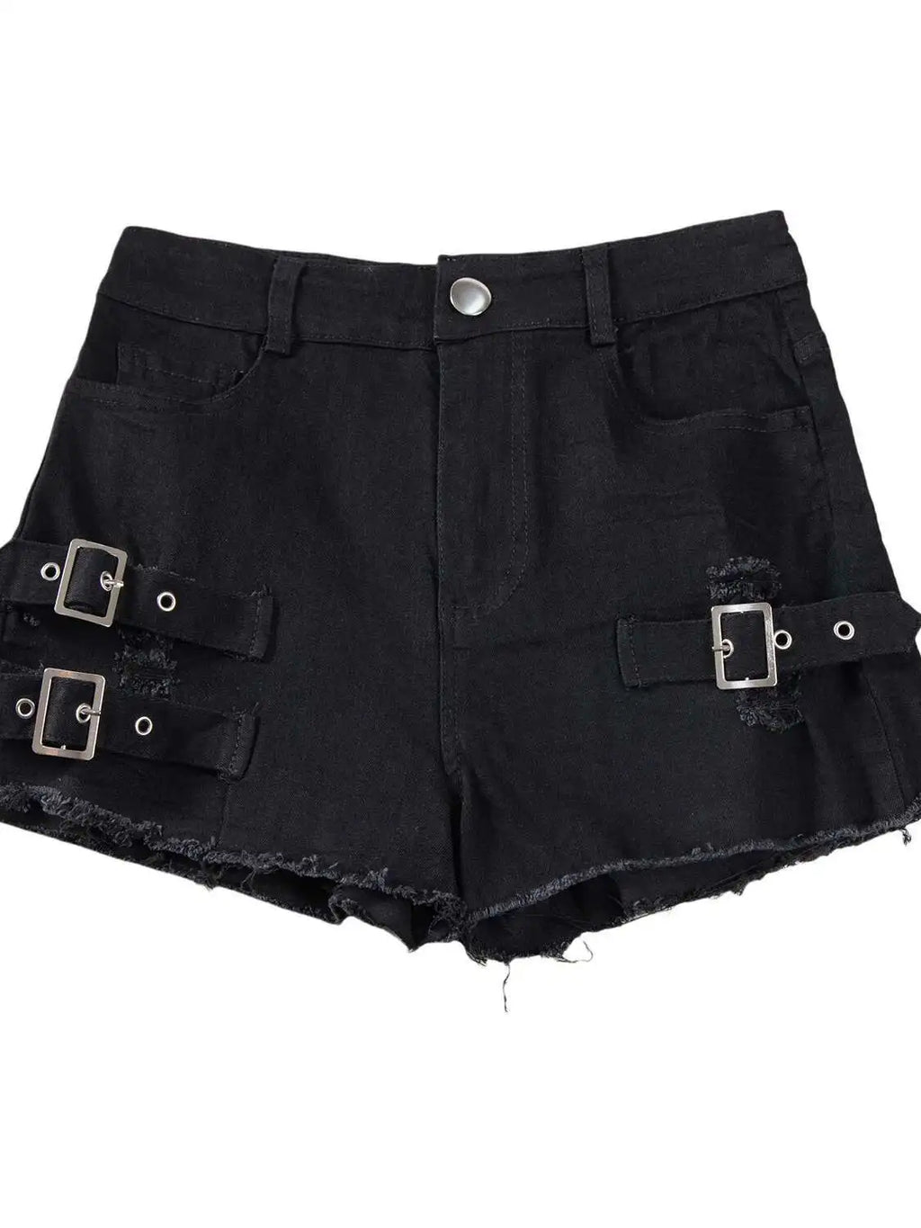 New High-Waisted Sexy Pants Denim Shorts Jeans  Solid Color Thin Charming Elegant Pure Desire Shorts For Woman Beautiful 5AML