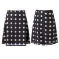 Women's Dots Print Mesh Midi Skirts Vintage Low Waist A-Line Skirts Loose Fit Flowy Skirts Summer Daily Casual Streetwear