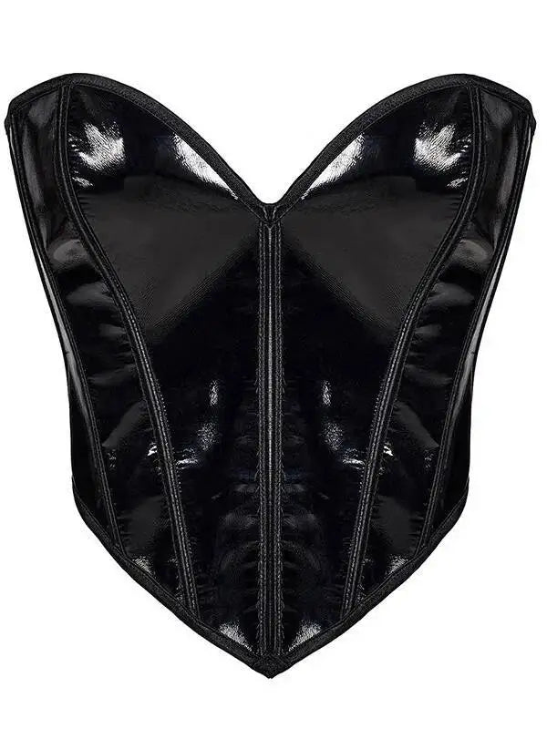 Push-Up Chest Support Glossy Fishbone Sexy Style Waist Cincher Tummy Control Top For Women Solid Color Pure Desire Charming JKOB