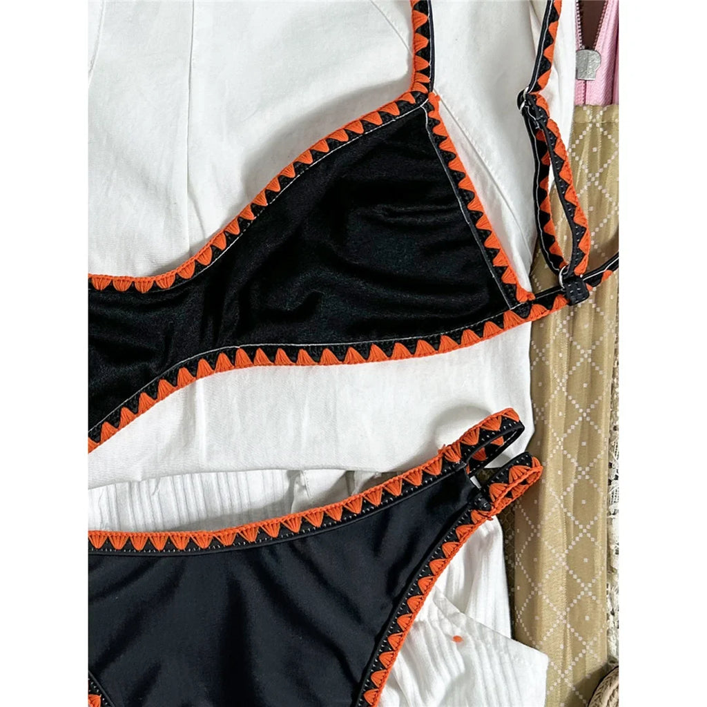 2026 Floral Flower Printed Bikini Women Swimwear Female Swimsuit Two-Pieces Bikini Set Brazilian Bather Bathing Suit Swim V8205