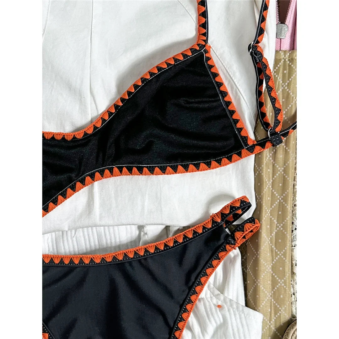 2026 Floral Flower Printed Bikini Women Swimwear Female Swimsuit Two-Pieces Bikini Set Brazilian Bather Bathing Suit Swim V8205