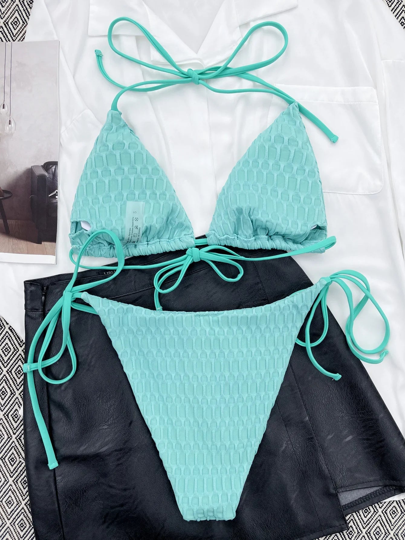 Sexy Extrem Bikini 2026 Women Hot Pink Cut Out Ribbed Push Up Thong Swimsuit Brazilian Bathing Suit Tie Side G String Swimwear
