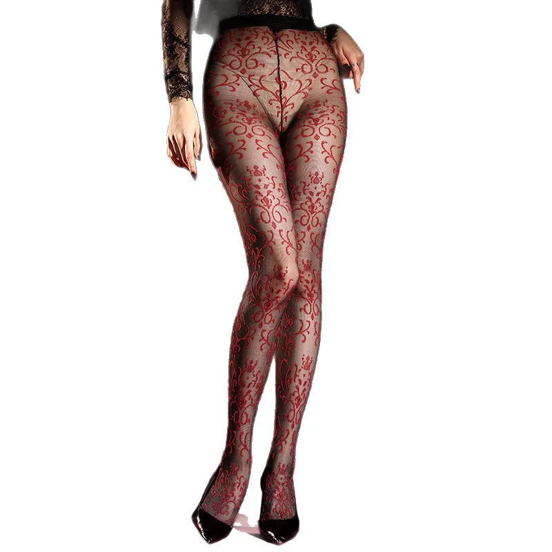 Jacquard Pantyhose Sexy Fashionable Transparent Mesh Pantyhose Pure Desire For Woman Mesh Nightclub Wear Pantyhose Charming 7IT1