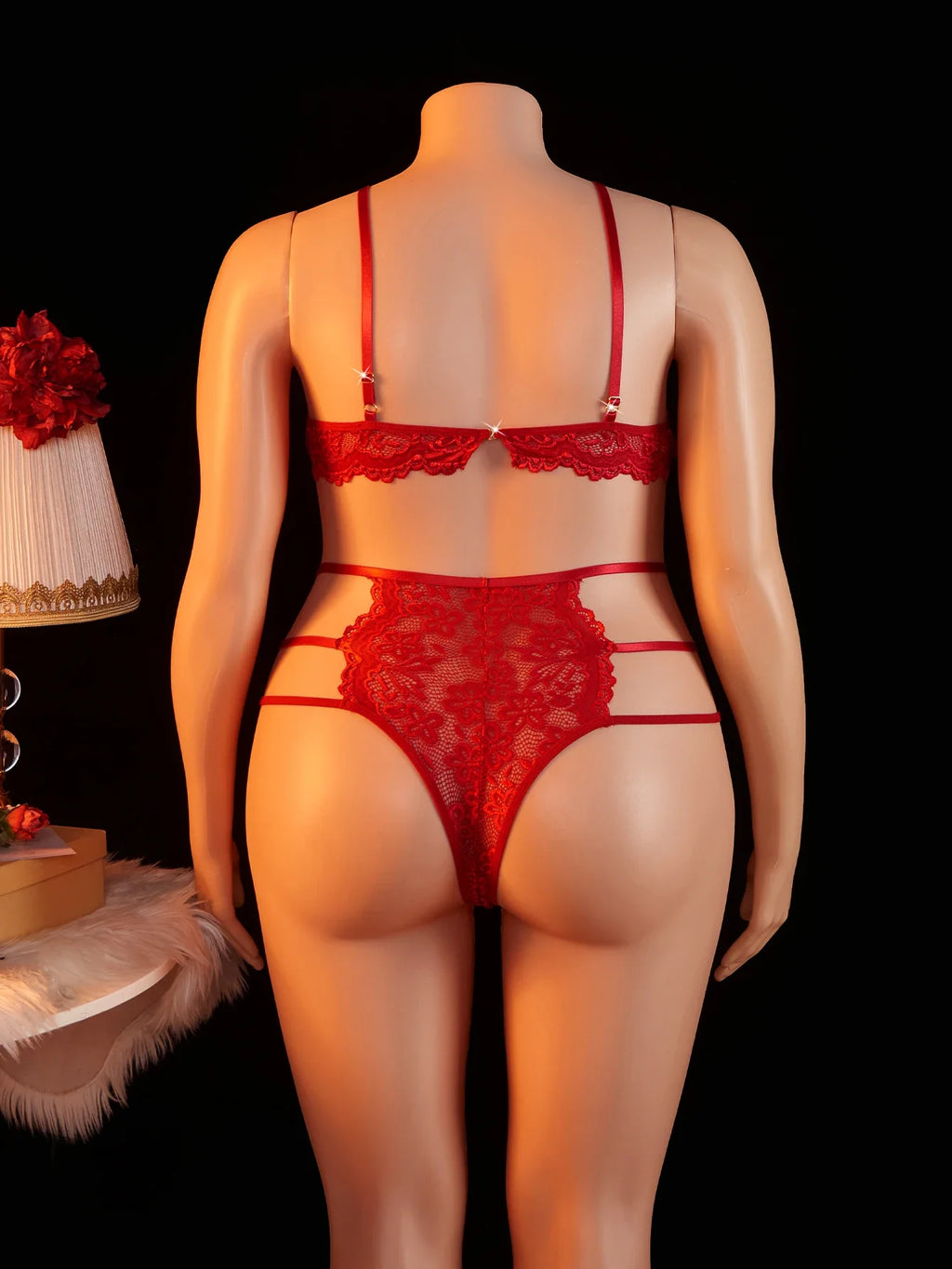 Adult Sexy Lace Teddy Bodysuit For Women Deep V Neck Open Back Halter Design Romantic Hot Women's Lingerie Babydoll Sleepwear
