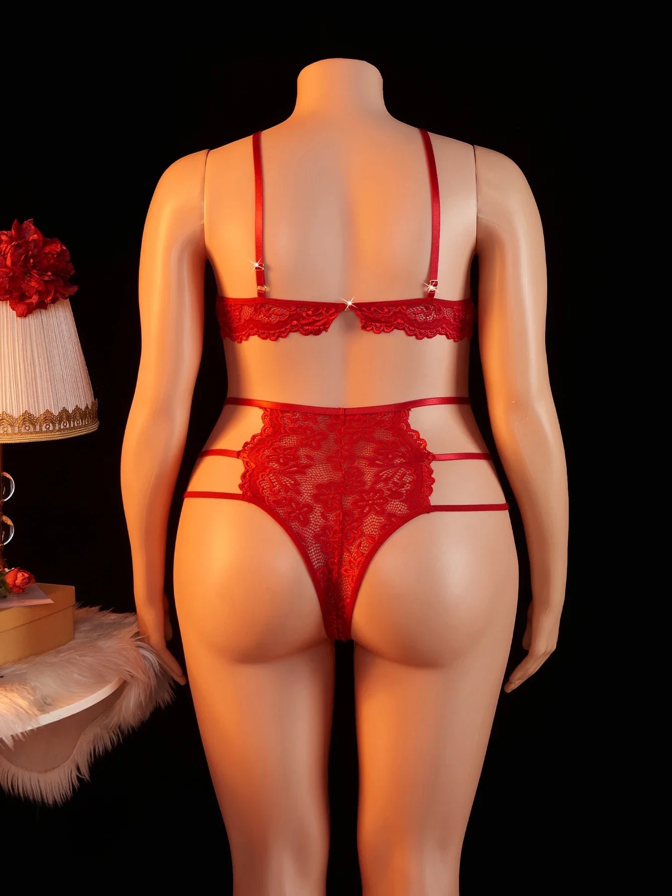 Adult Sexy Lace Teddy Bodysuit For Women Deep V Neck Open Back Halter Design Romantic Hot Women's Lingerie Babydoll Sleepwear