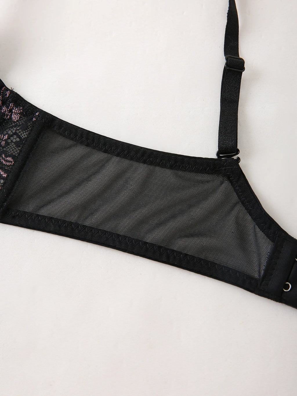 Floral Lace Push Up Women Bra Sexy Deep V Breathable Mesh Everyday Lingerie Thin Cup Adjustable Straps Underwire Bra