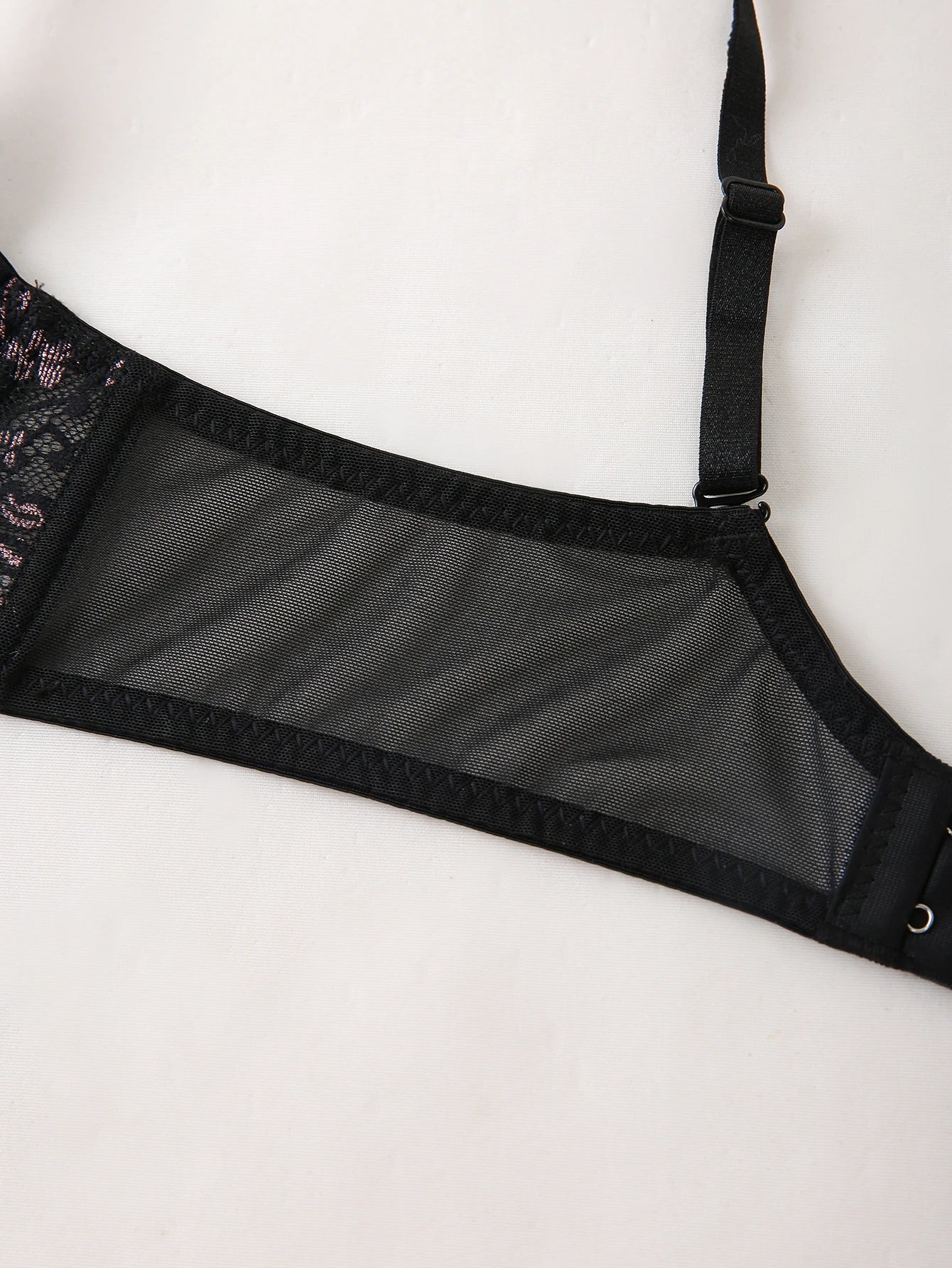 Floral Lace Push Up Women Bra Sexy Deep V Breathable Mesh Everyday Lingerie Thin Cup Adjustable Straps Underwire Bra