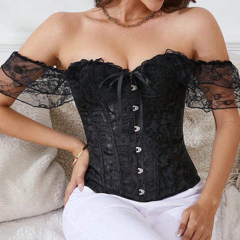 Lace Strap Court Style Shaping Top Tummy Control Waist Cincher Outerwear Trendy Shaping Slimming Tight Fishbone Underwear AYPC