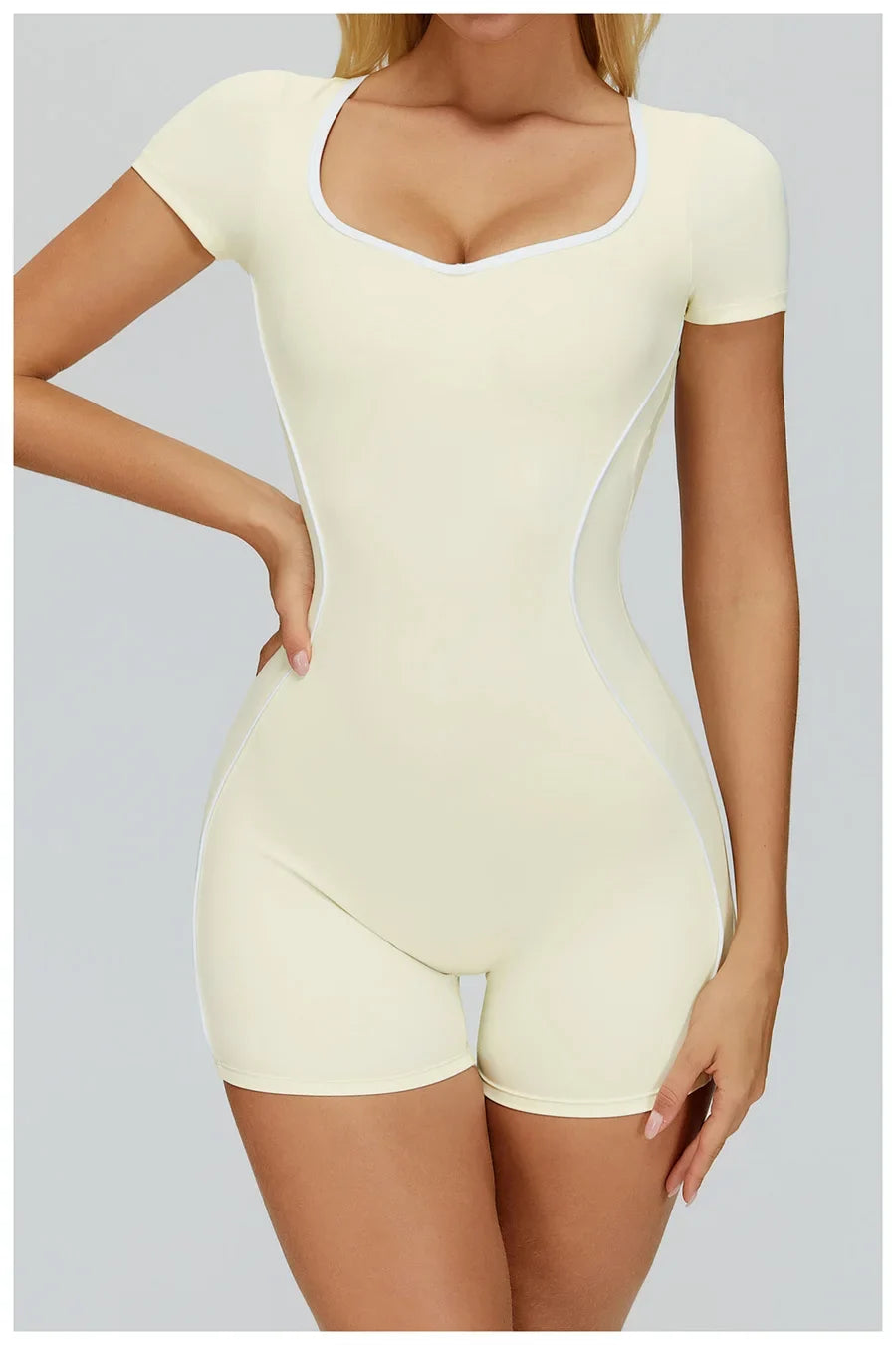 New Jumpsuit Yoga Shorts Backless Hollow Fitness Sportswear Workout Leggings One Piece Suits Sports Bodysuit Gym Women Clothes