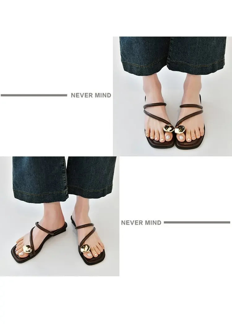 Beach Flip Flop Clip Toe Women Flats Slippers Shoes Outdoor Casual Ladies Low Heel Slides