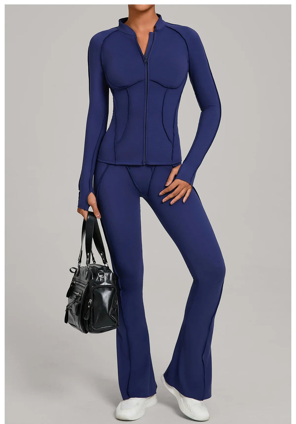Women Tracksuit 2PCS Yoga Suit Sports Set Gym Set Running Outfits Workout Clothes Sports Long Sleeve Athletic Wear Yoga Clothing