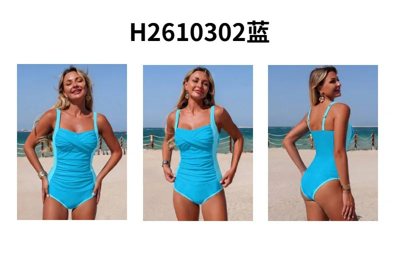 Vintage Black White Patchwork Bikini Set 2026 Women Pleate Slim Cross Tank Top High Waist Swimsuit Beach Bathing Suit Swimwear