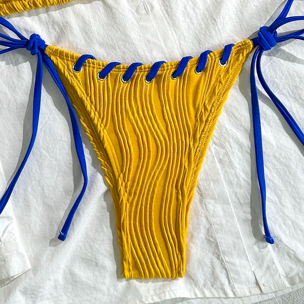 2026 Triangle String Bikinis Women Swimwear Female Sexy Swimsuit Solid Bathers Bathing Swimming Swim Suit Beachwear