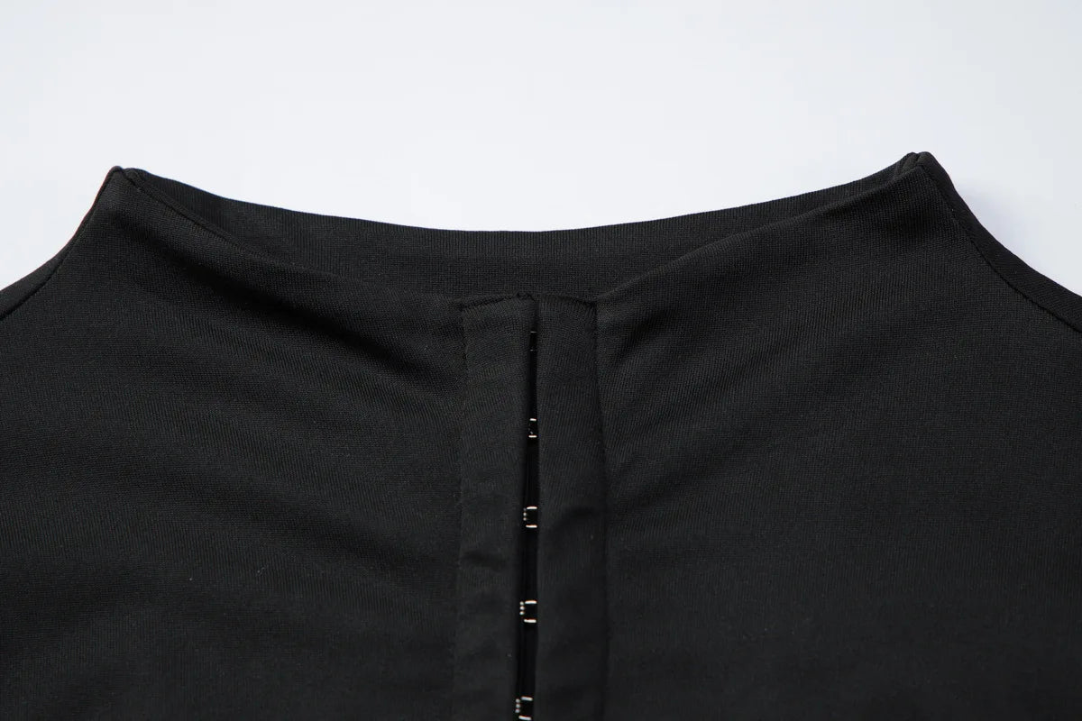 FDYOUI Woman Covered Buttons T-shirts 2026 Summer Short Sleeve Slim Cardigan Tops Ladies Chic Corset Tee Shirt White Black Red