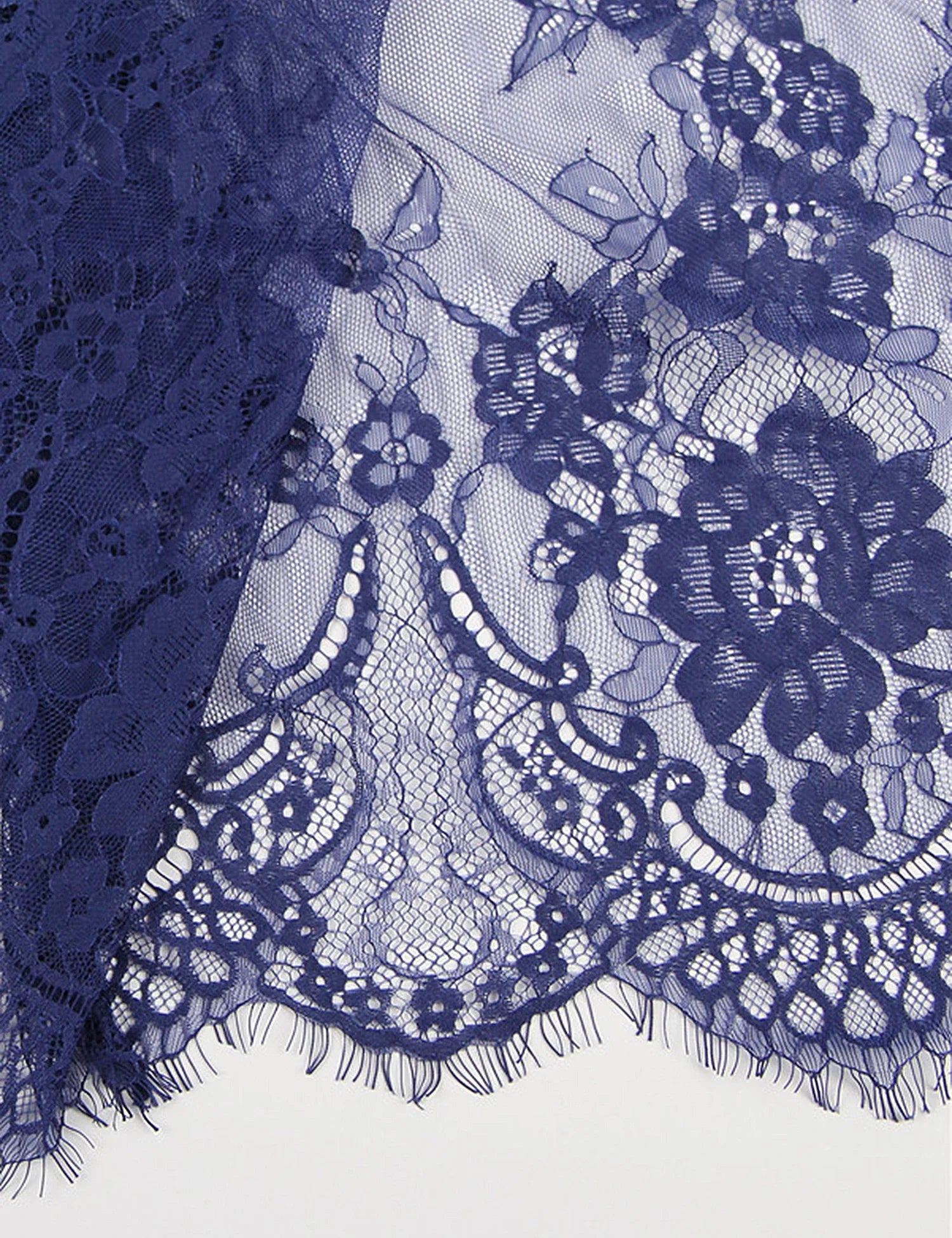 5xl 6xl Blue Kimono Femme Lace Robe Transparent Dress Plus Size Clothing Sexy Peignoirs For Women Nightie Long Sleeve Nightgowns