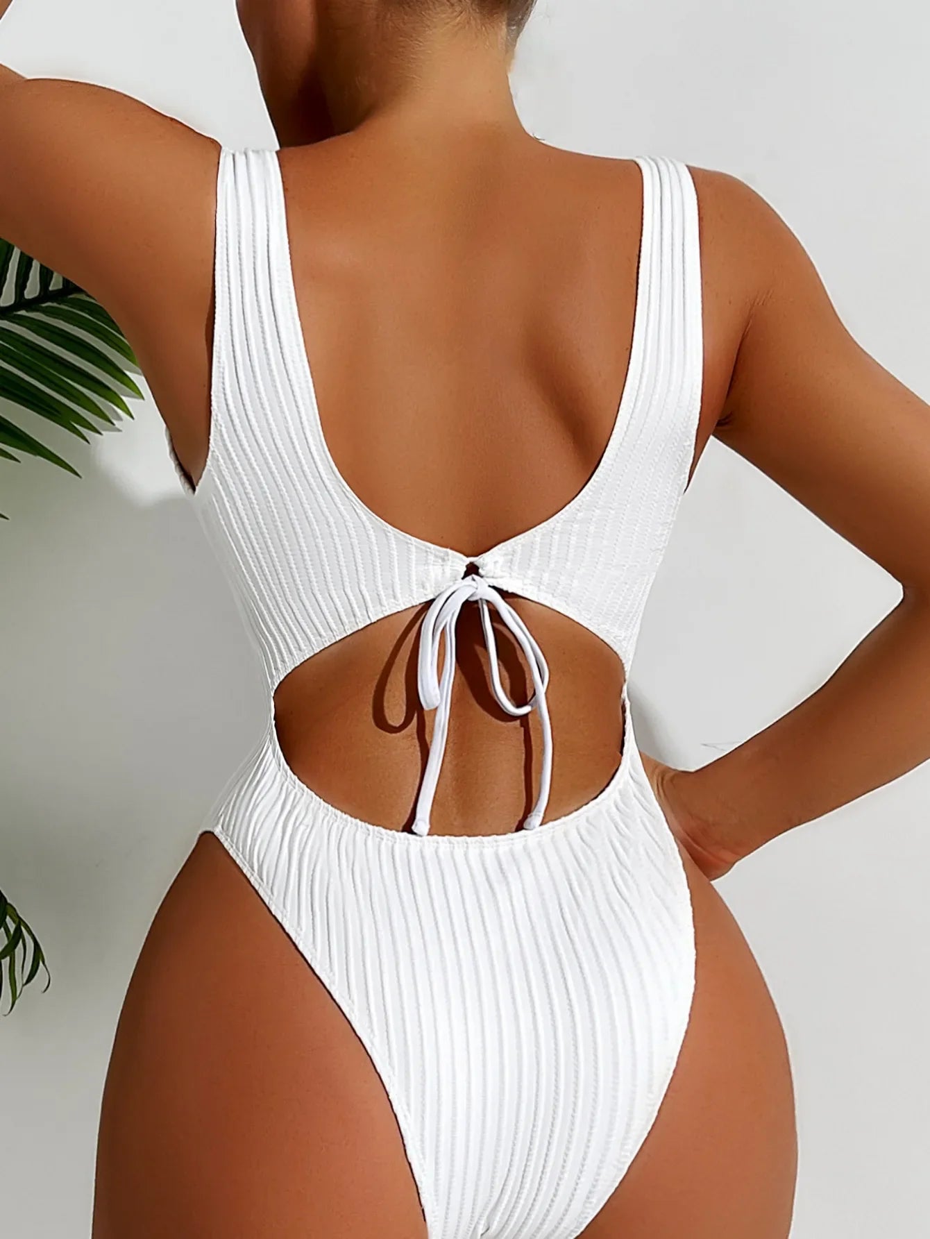 DEAK Sexy Vest Strappy Swimsuit One Piece Swimwear Female Solid Bathers Bathing Swimming Rib Swim Suit Beachwear T Shirt