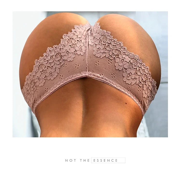 Lace Sexy Girls G String Panties Women Briefs Transparent Thong Thin Hollow Out Underwear Female Low Waist Lingerie Size S-XL