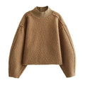 Foridol Turtleneck Fluffy Hoodie for Women Autumn Casual Loose Pullovers Female Basic Fashion Winter Women's Sweatshirts
