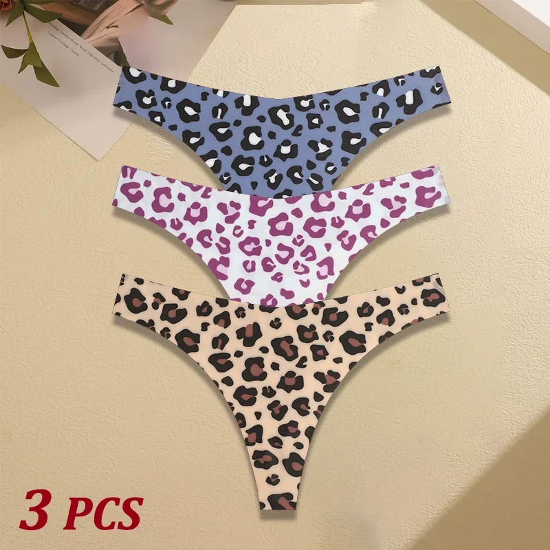 3Pcs Women G-string Seamless Sweet Fruit Thongs Low-waist Panties Ladies Soft Cute Thongs Female S-XL T-Back Panties Underwear