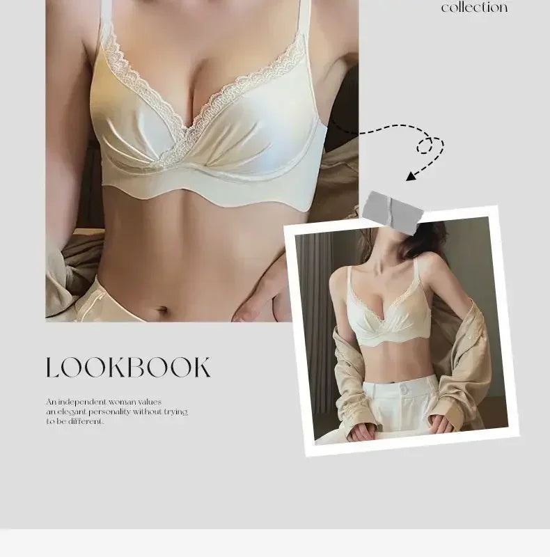 Desire Thin Push-up Seamless Adjustment Women's Small Breasts Sexy Underwear Without Underwire Support Anti-sagging Bra Summer