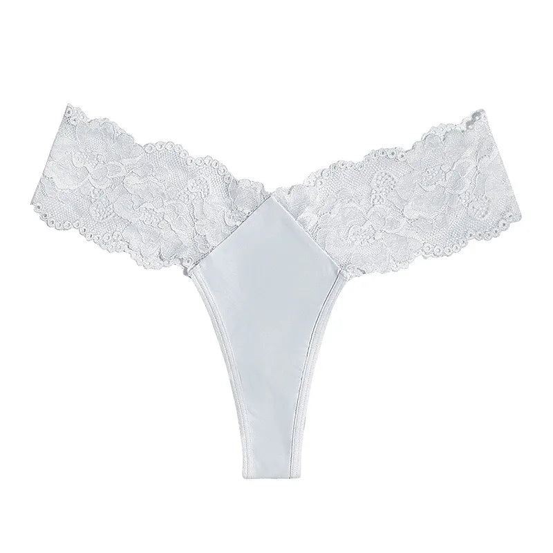 1pcs 1-4XLLace Sexy Women G-string Low-Rise Red Perspective Floral Panties Breathable Intimate Lingerie Ladies Thongs Underwear