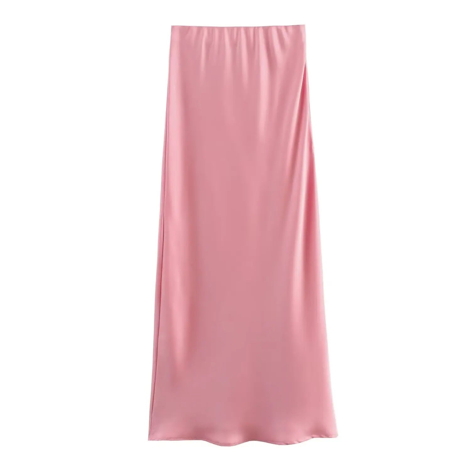 Foridol Autumn Winter Burgundy Satin Skirt Women Party Silk Skirt High Waist Straight Long Faldas Mujer Christmas Skirt