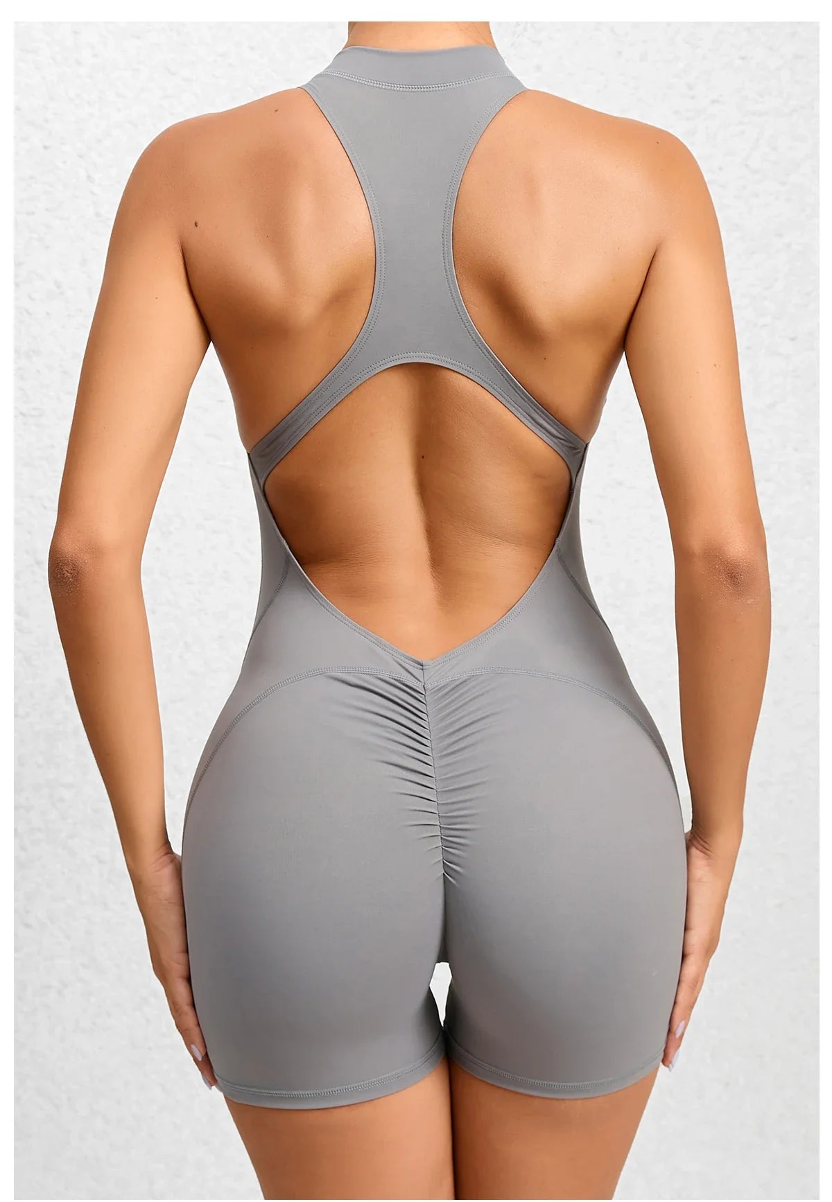 Women Yoga V Backless Jumpsuit Workout Bodysuit Sleeveless Gym Bodycon Sportswear Fitness Yoga Suit One Piece Outfit