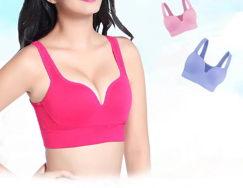 Sexy 3D Sports Bra Women Push Up Seamless Underwear Yoga Fitness Shockproof Vest Crop Tops Female Sujetador Sport Bras for Women